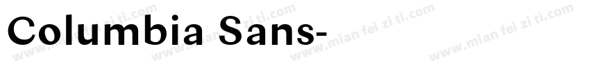 Columbia Sans字体转换
